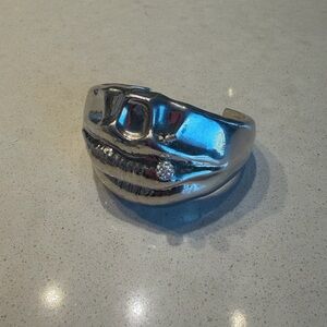 Silver Mouth Cuff w/ Piercing
